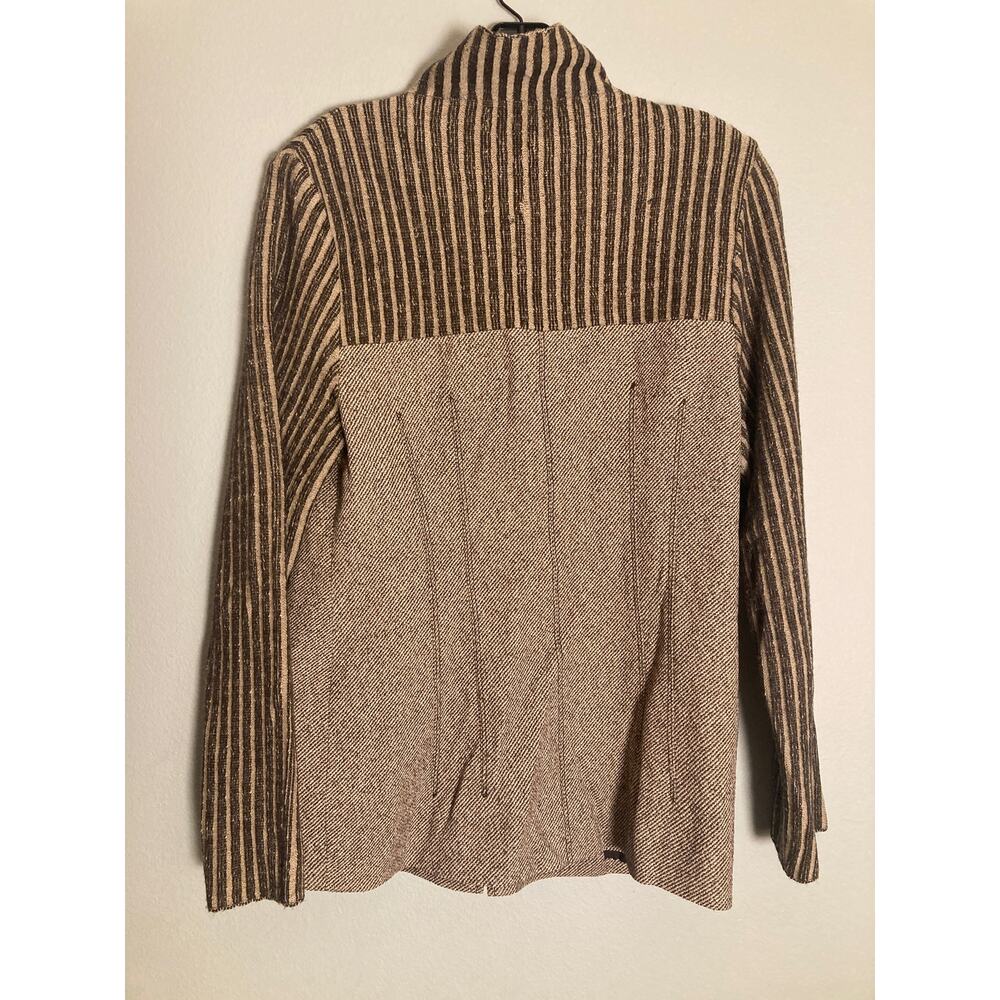 Valentino Vintage 70s Jacket Wool Blend Tweed & Knit ~ So Groovy ~ Sz 14 - Picture 6 of 10
